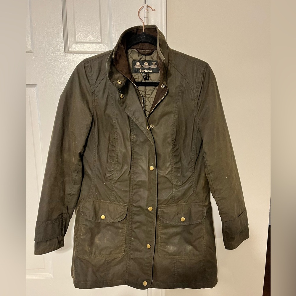Classic Olive Waxed Barbour Coat